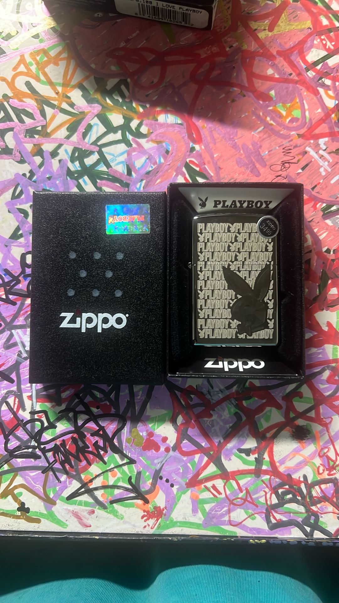 Zippo High Polish Chrome Playboy Windproof Lighter Zo28545