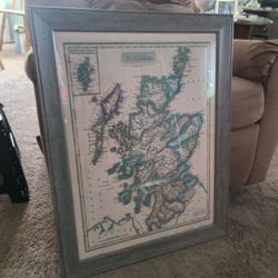 Vintage Style Map Of Scotland 
