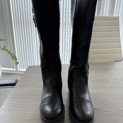  Tommy Hilfiger Twimina Black Riding Boots Size 7M