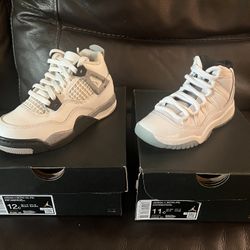 Jordan 4 and 11 toddler/preschool sizes 11/12 great condition both for $75
