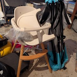 High Chair And Travel Playpen 
