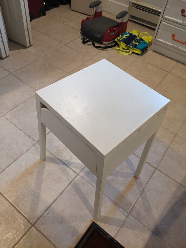 Small Stool Table With Drawer
