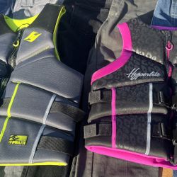 Women’s L And Men’s XL Hyperlite Life Vests Both For 25