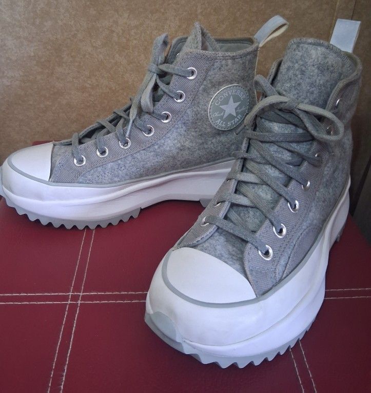 Converse Run Star Hike Gray/Ashy Mens 6 Women's 7.5