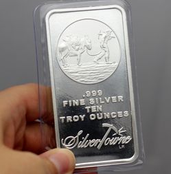 SILVER BAR 10 ounces (Many available, other weights available meet in public only, real cash only)
