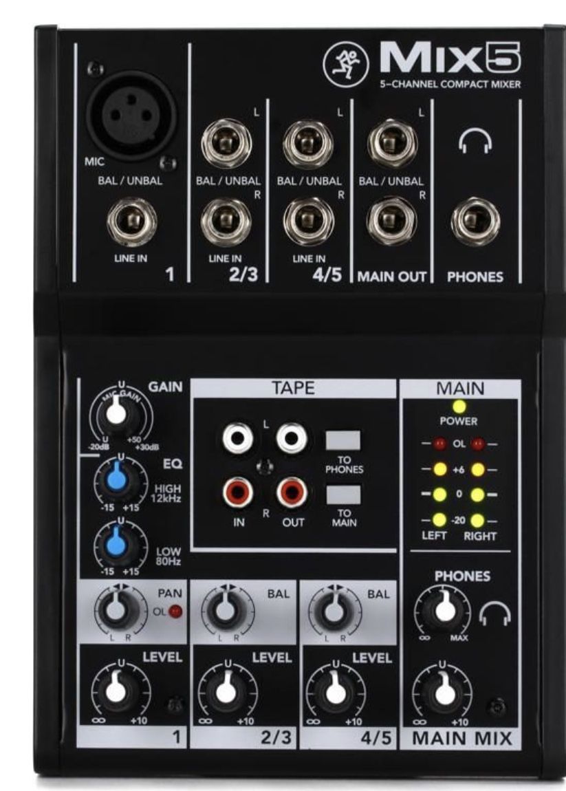 Mackie Mix5 5-Channel Compact Mixer