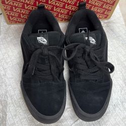 Black Vans Knu Skool Skateboarding Shoes Size 10