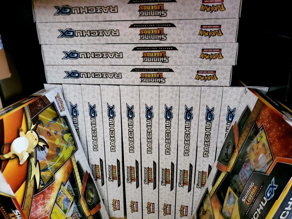 16x Pokemon TCG Shining Legends Raichu-GX Special Collection Boxes