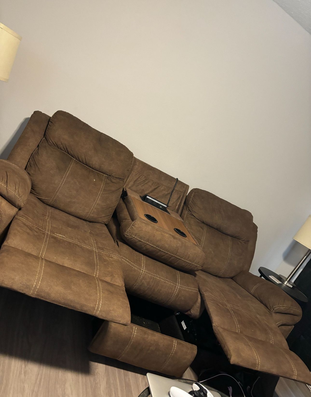 Three Seat Dual Recliner Couch