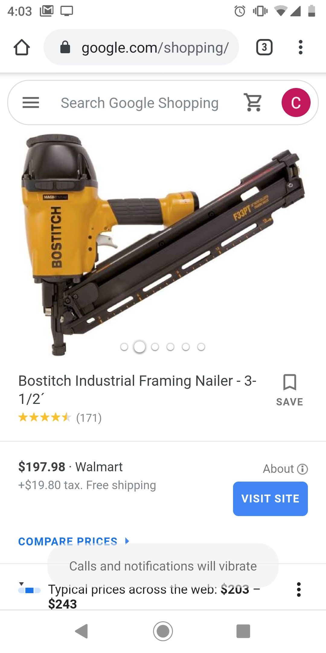 Bostitch framing nailer N88RH, like hitachi, dewalt, paslode, senco for
