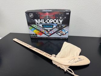 Hockey monopoly NHL and Ducks signed mini stick