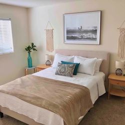 FREE: Queen Bed, Including Headboard, Frame And Mattress