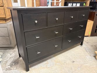 IKEA Hemnes Black-Brown 8-Drawer Dresser