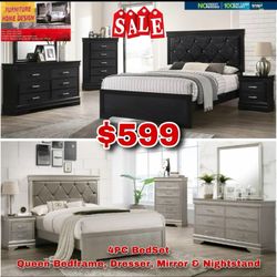 4pcs Queen Bedroom Set 