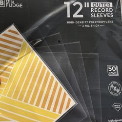 Big Fudge 12" Vinyl Record Sleeves - Outer 50 Pack 12", Clear 