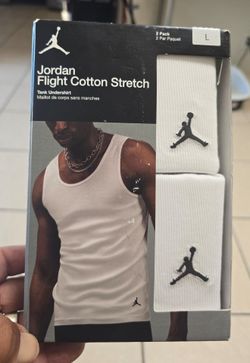 Jordan Flight Cotton Stretch Tank Undershirt 2-Pack