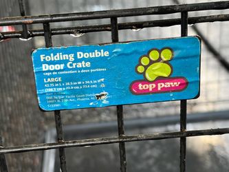 Large Folding Double Door Dog Crate