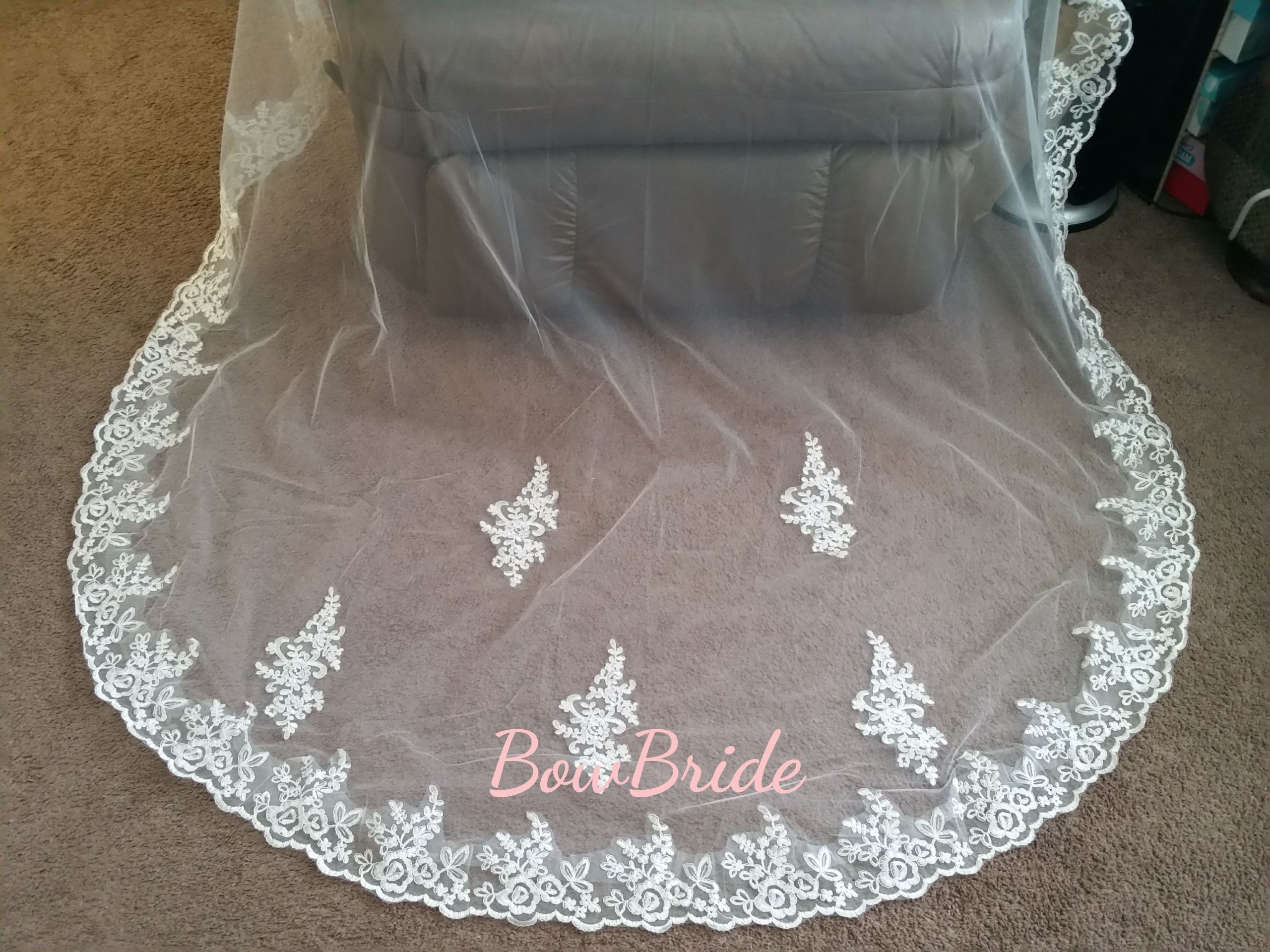 Cathedral Lace Edge Wedding Veil