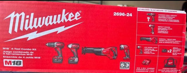 Milwaukee - M18 18V Lithium-Ion Cordless Combo Tool Kit