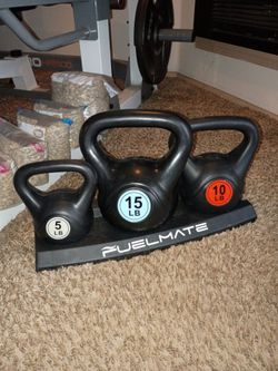 FuelMate Kettlebell Set 5, 10, 15 LB