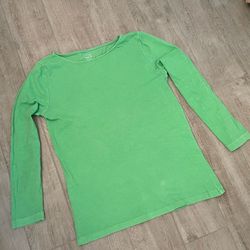 J. Crew Long Sleeve Green Painter Tee, XL