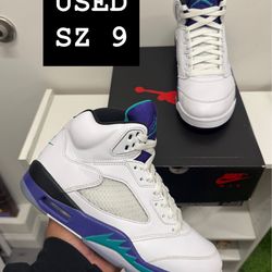 USED Air Jordan 5 Grape SZ 9