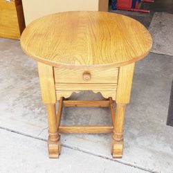 Vintage Wood Side Table 