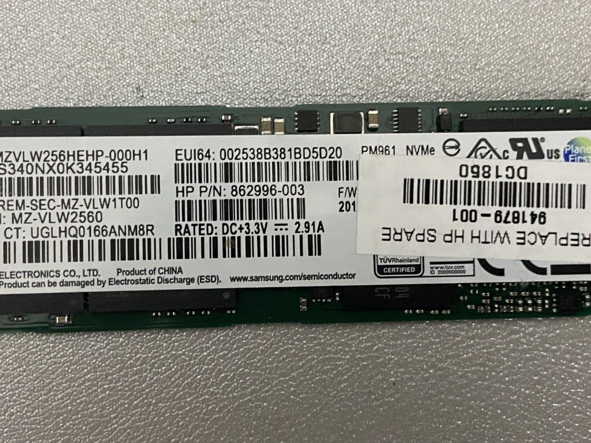 SSD NVME M.2 - 256GB 