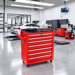 Red 7-Drawer Rolling Tool Cabinet