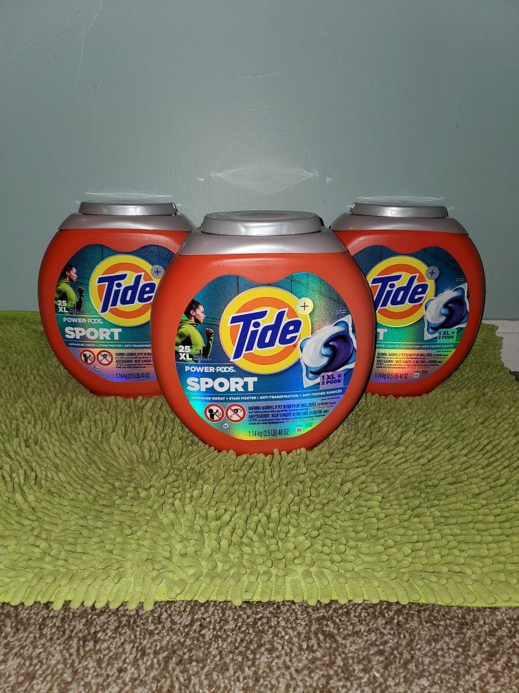 3 Tidepods Sport 25XL Pacs