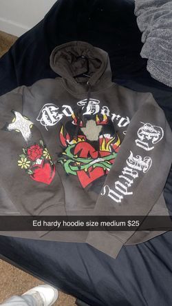 Ed hardy hoodie and zip up size medium
