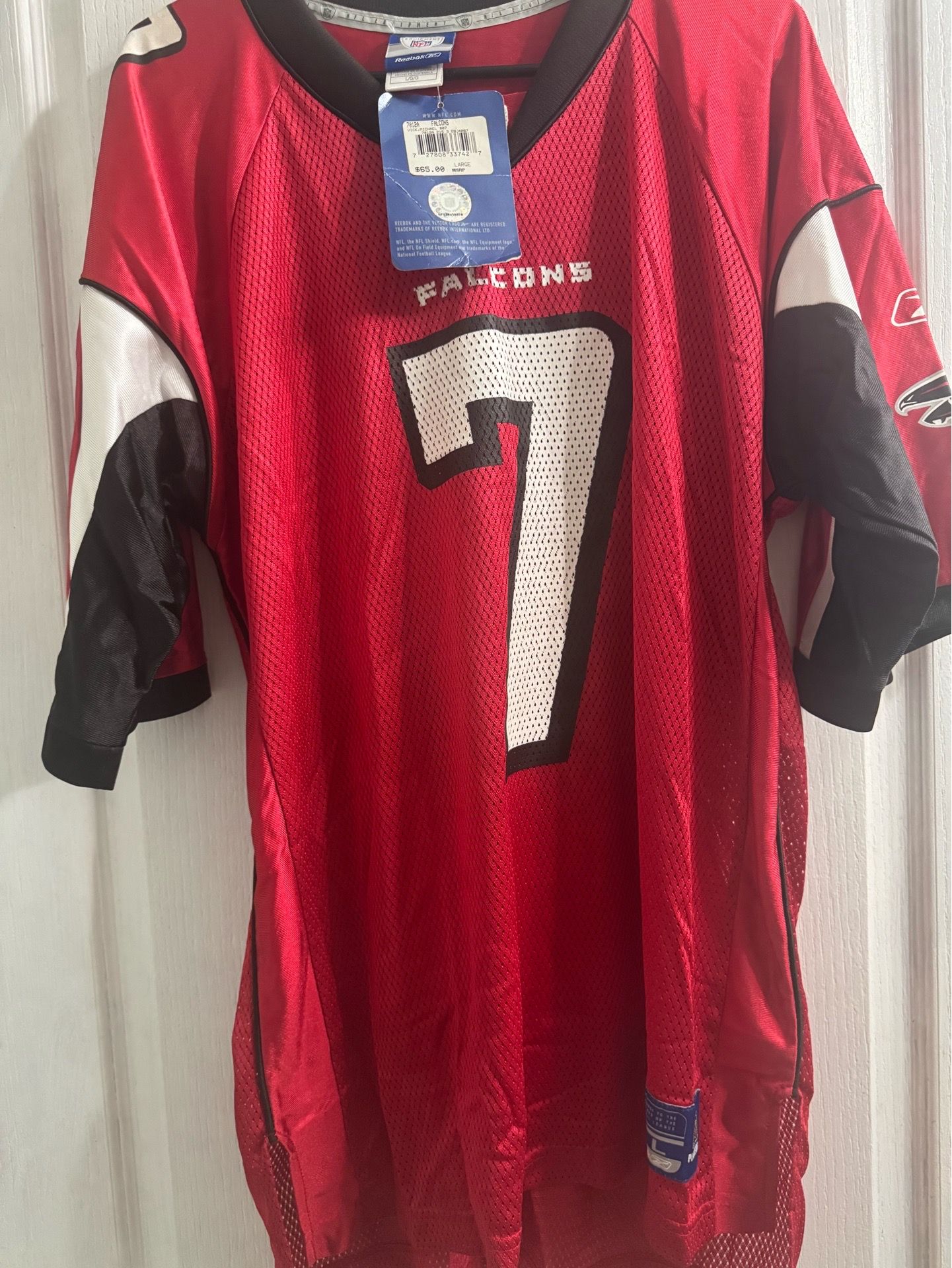 Michael Vick Red Size Large Rebook Jersey NWT