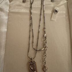 Vintage Brighton “B Yourself “ Dog Tag Style Necklace Retired