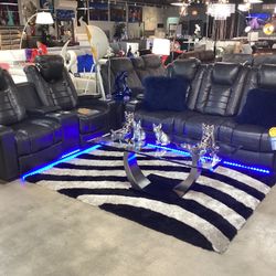 Beautiful Furniture Sofa Loveseat On Sale Now For $1799 Color Blk/ Gray Are Available 