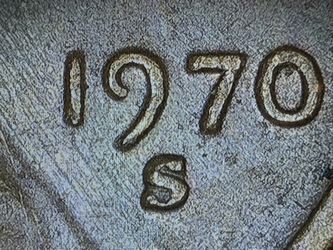 1970 S Large Date Lincoln Cent DDO On Liberty And Date 