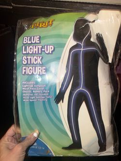 Light up stick figure costume