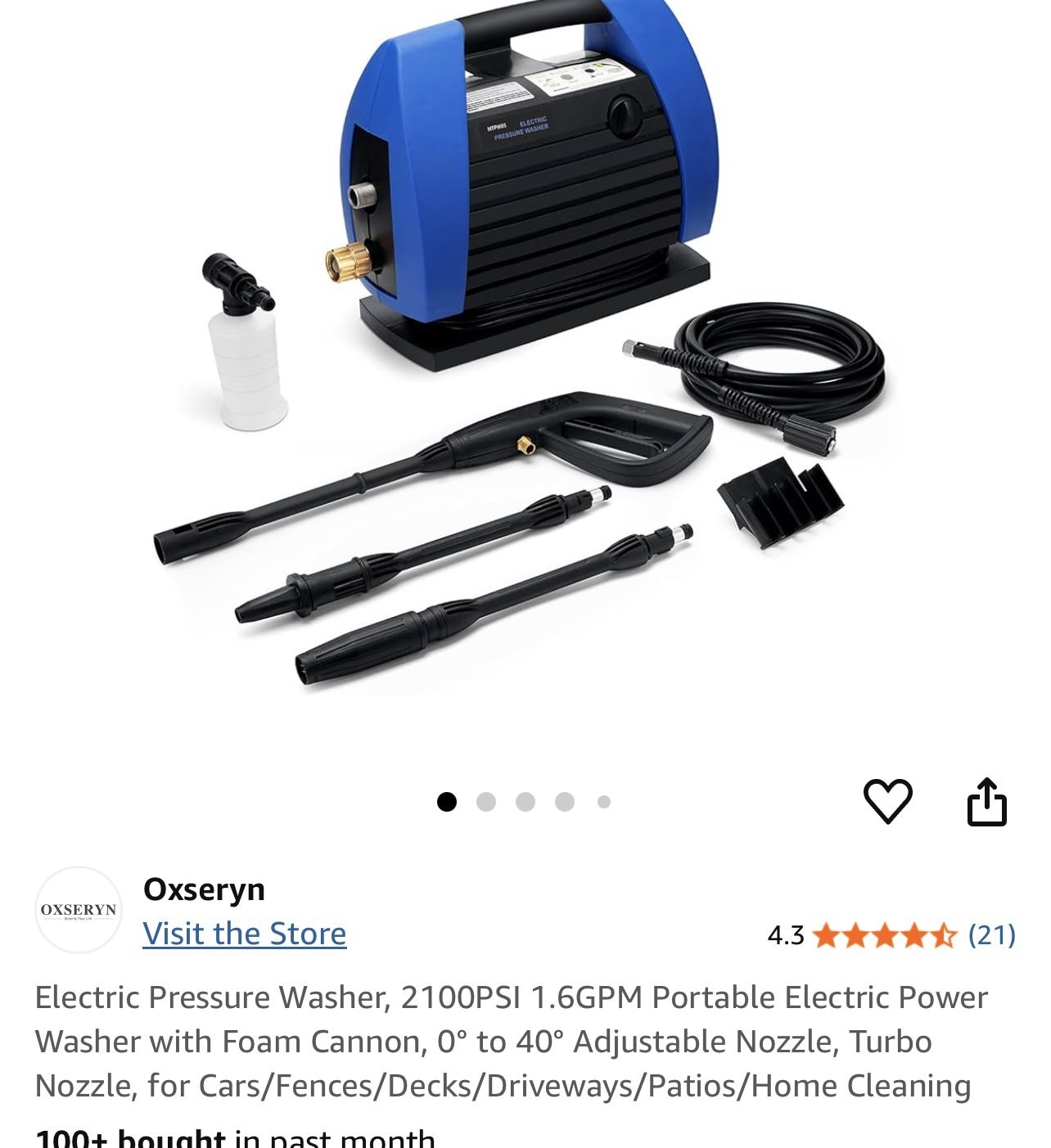New In Box, Pressure Washer