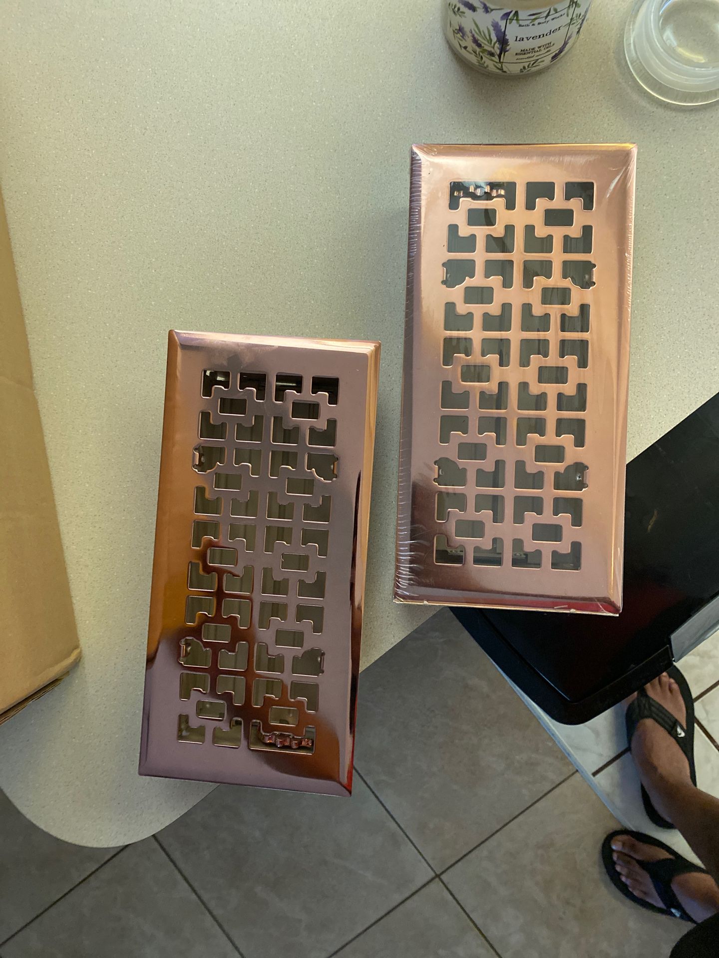 New 4X10 inch Vintage Victorian Floor Diffuser Copper