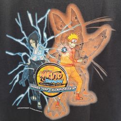 Vintage 2007 Anime Naruto Bandai Collectible Card Game Promo Size Large Shirt
