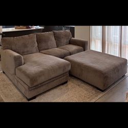 Couch, Ottoman, Pillows