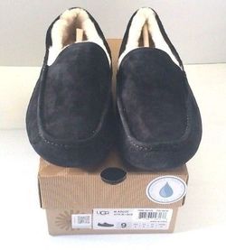 UGG Men's Ascot Slipper Sz 9 Black Loafers Shoes - F