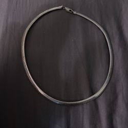 925 Italy Rope Chain Choker Necklace 15 3/4 Fine Heavy Sterling