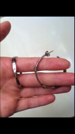 Sterling silver hoops earrings