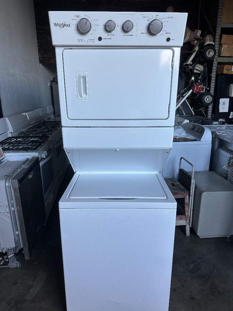 Fully Functional Whirlpool Stackable Washer Machine & GAS Dryer Combo 27"