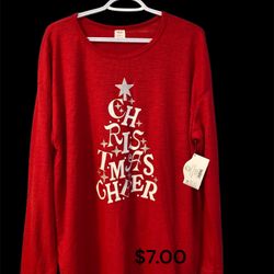 Holiday Time Red Cozy Long Sleeve Shirt