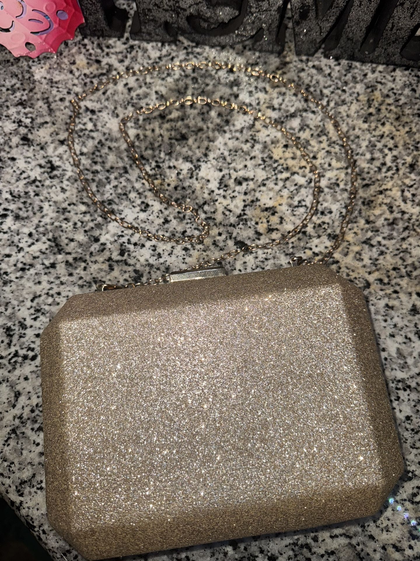 Very Sparkly Gold Crossbody Purse (read description)