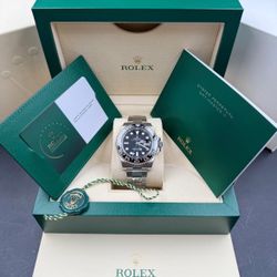 Rolex GMT-Master II 116710LN Silver Oyster Bracelet with Black Bezel