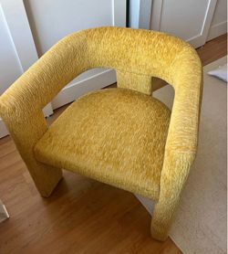 Modern yellow accent chair