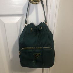 Prada nylon clearance mini bucket bag