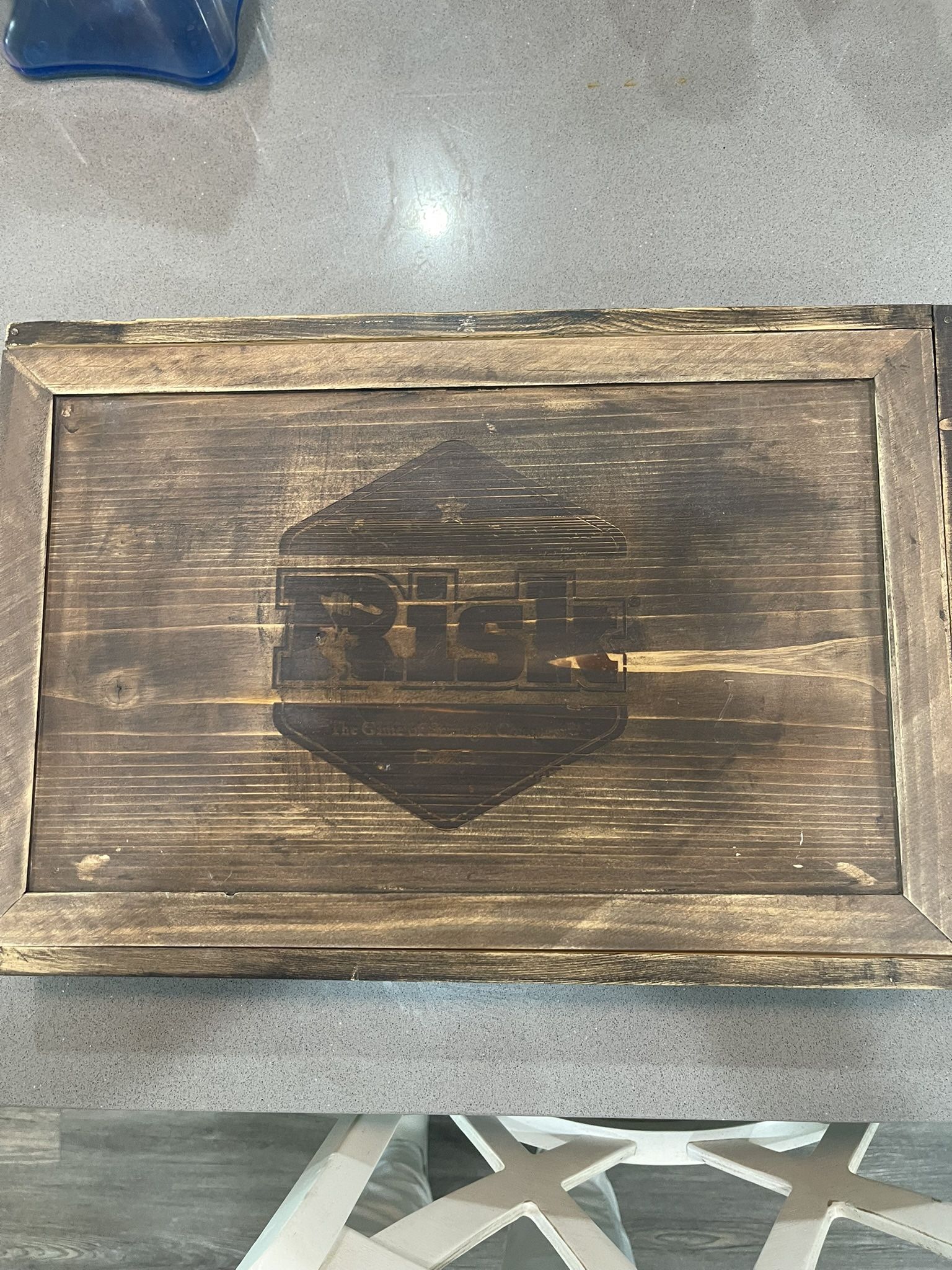 Risk Game. Wooden  Board And Case. 